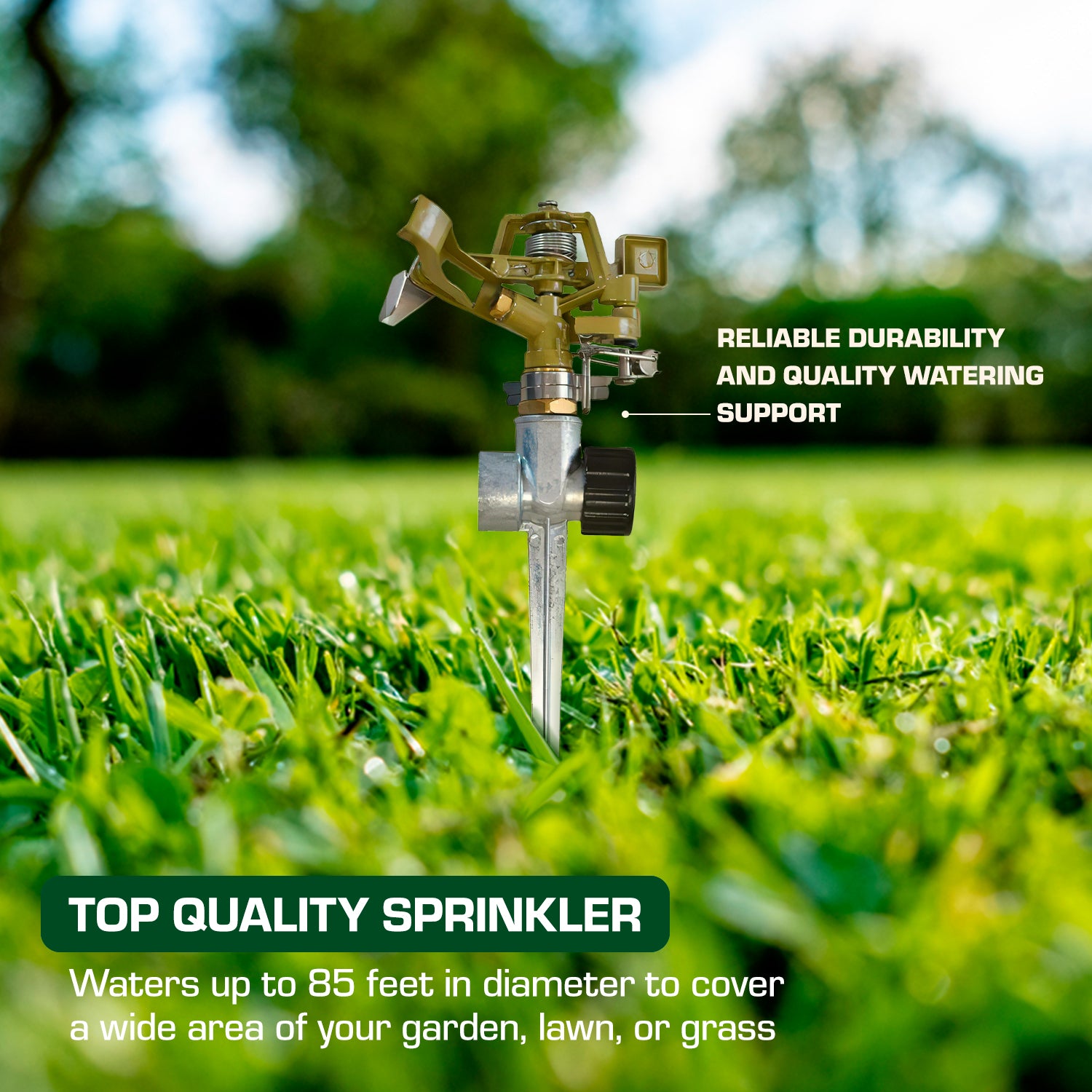 Best Garden Metal 5800 Sq. Ft. Wheeled Impulse Sprinkler - Anderson Lumber